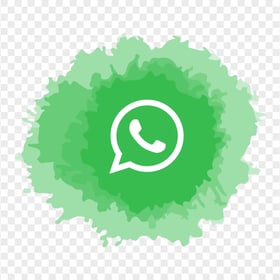 HD Flat Watercolor Green Whatsapp Icon PNG