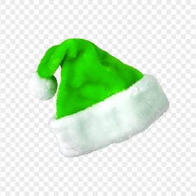 HD Luxury Green Christmas Real Santa Claus Hat PNG