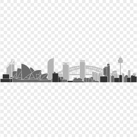Opera House Sydney City Skyline Silhouette PNG