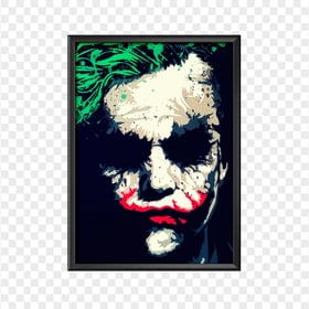 Joker Painting Face On A Hanging Wall Frame
