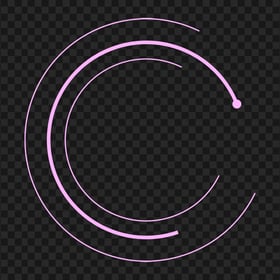 Creative Pink Swirl Circle Transparent Background