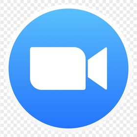 Round Zoom Meeting App Blue Icon