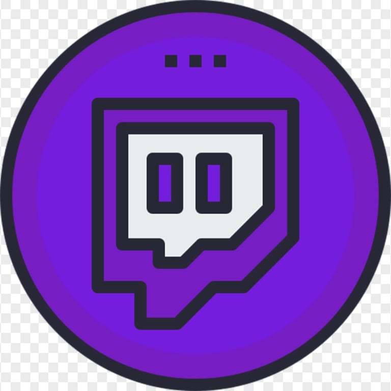 Twitch Purple Round App Icon PNG