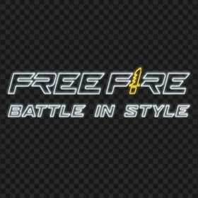 Free Fire New Logo Neon Style PNG Image
