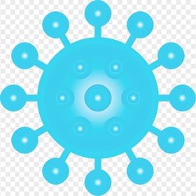 Turquoise Corona Virus Covid 19 Clipart Icon
