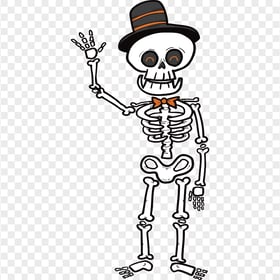 HD Halloween Human Skeleton Cartoon Clipart PNG
