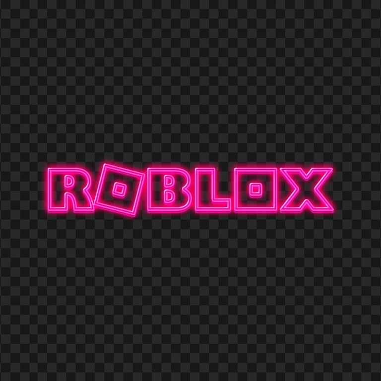 Pink Neon Roblox Logo Image PNG Citypng