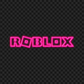 Pink Neon Roblox Logo Image PNG
