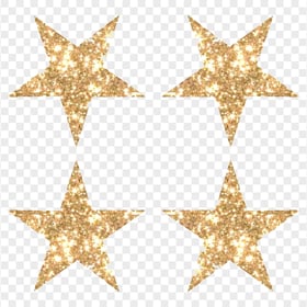 Four Golden Glitter Stars