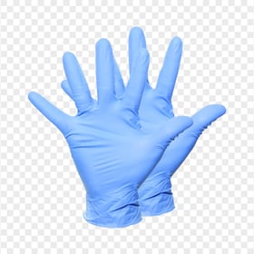 Medical Pair Hands Gloves Surgical Blue