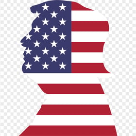 President Donald Trump Head Usa Flag Silhouette