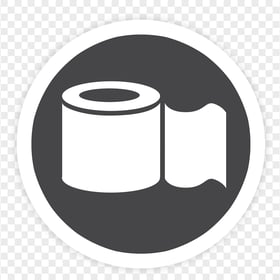 Toilet Wc Bathroom Napkin Paper Roll Round Icon