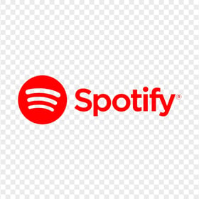 Transparent HD Spotify Red Text Logo