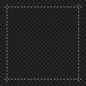 Dashed Line Square White Frame FREE PNG