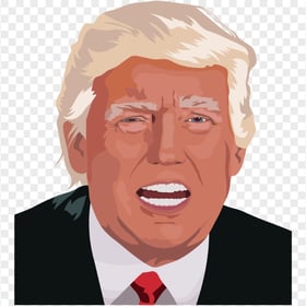 Angry Face Of President Donald Trump Illustration