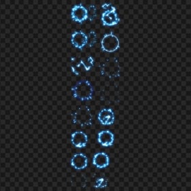 HD Group Of Blue Circles Light Effect PNG