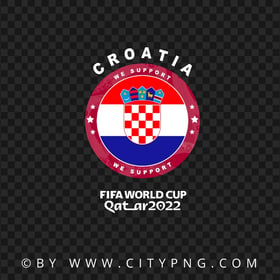 We Support Croatia World Cup 2022 Logo FREE PNG