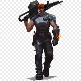 HD Brimstone Valorant Agent Player Character PNG