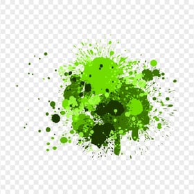 HD Green Abstract Paint Splatter HD PNG