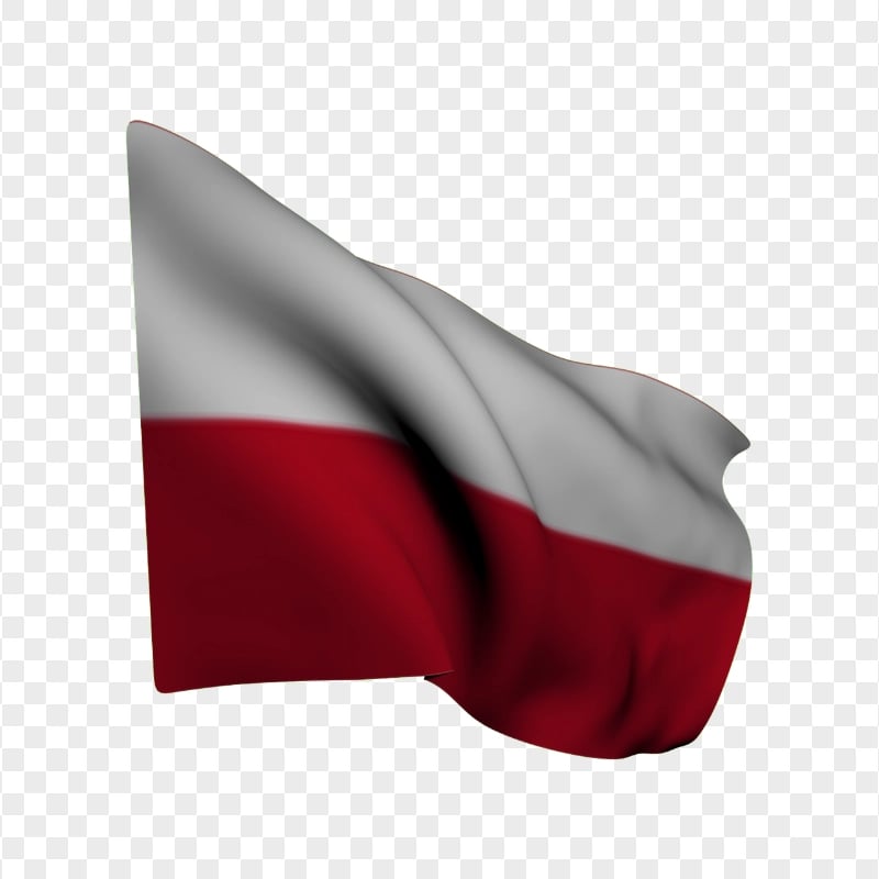 Poland POL Illustration Waving Flag PNG