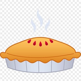 Hot Pumpkin Pie Tart Cartoon Vector