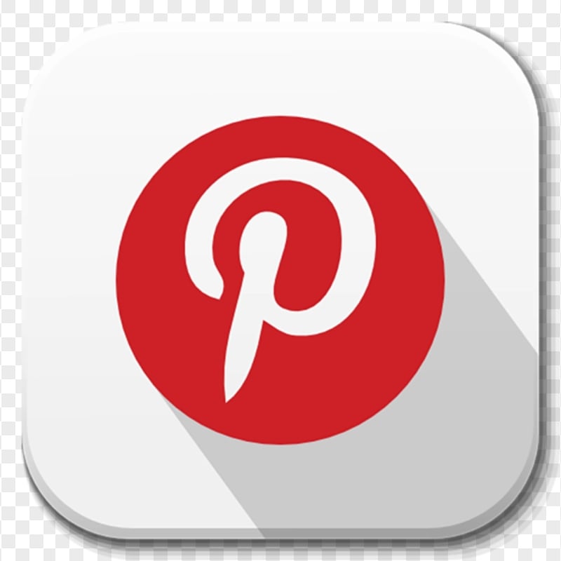 Pinterest Logo Square App Icon Flat Design