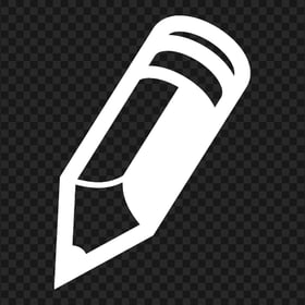 HD White Short Pencil Outline PNG