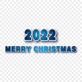2022 Merry Christmas Text Transparent PNG