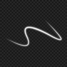 HD White Glowing Neon Wavy Line PNG