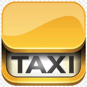 Taxi Service Square App Icon PNG