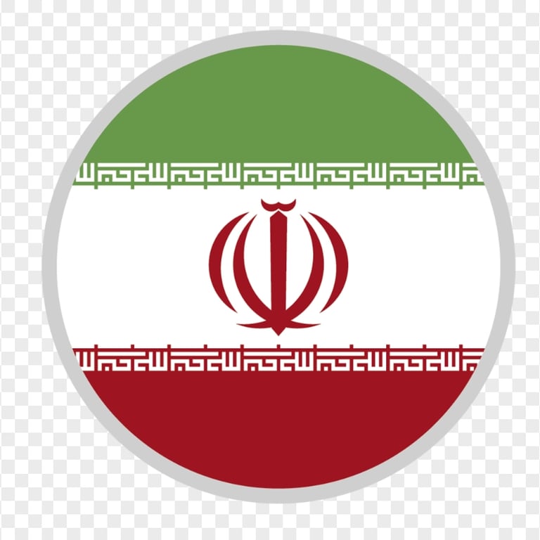 Circle Iran Iranian Flag Icon Download PNG