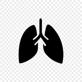 Black Lungs Respiratory System Breathing Icon