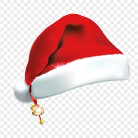 HD Christmas Santa Claus Hat With Bell Illustration PNG