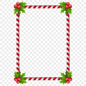 PNG White & Red Christmas Holiday Frame