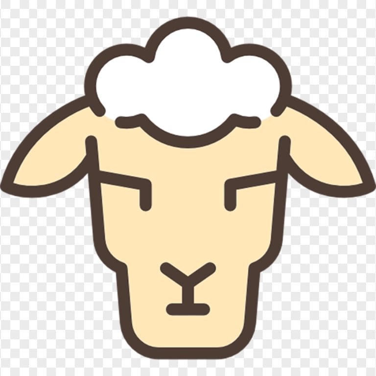 Vector Sheep Face Icon PNG