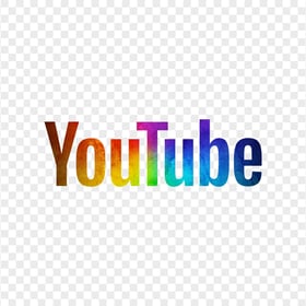 HD Youtube Rainbow Multicolor Text Logo PNG