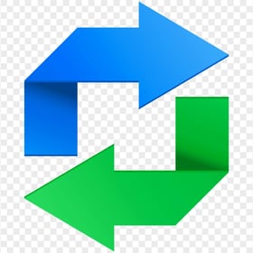HD Blue And Green Two Arrow Icon PNG