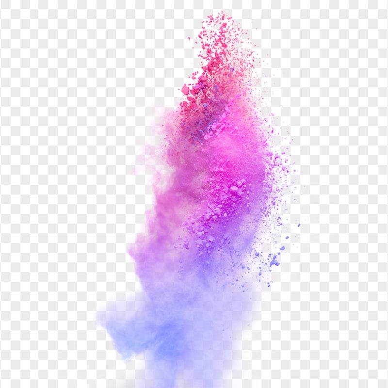 Pink & Blue Powder Dust Smoke Explosion PNG