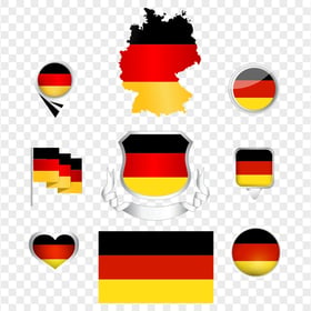 FREE Collection Of Icons With Germany Flag PNG