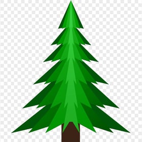 HD Pine Tree Illustration Transparent Background