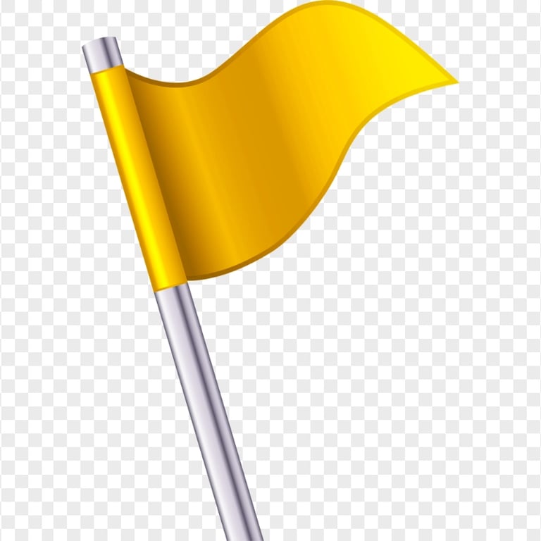 Yellow triangle clearance flag