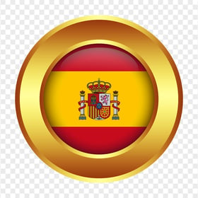 Spain Flag Round Framed Icon Badge PNG