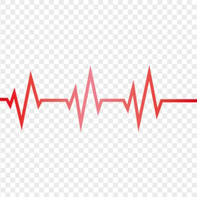 HD Red Heart Rate Life Line Transparent Background