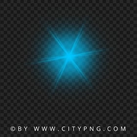 Blue Star Lens Flare Effect HD Transparent Background