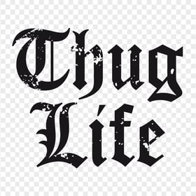 Thug Life Tattoo Logo Text Sticker