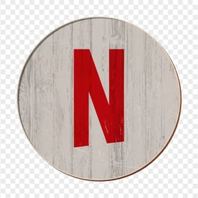Round Netflix N Sign Symbol Logo