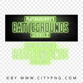 HD Player Unknown Battlegrounds PUBG Green Light Neon Logo PNG