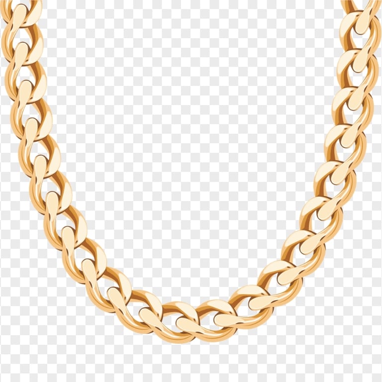 Necklace Chain Gold Image PNG