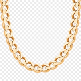 Necklace Chain Gold Image PNG