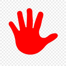 HD Red Baby Left Hand Print Silhouette PNG